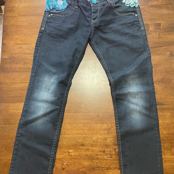 Desigual Embroidered Jeans with Vintage Wash - Picture 9 of 10